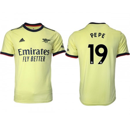 Arsenal F.C #19 Nicolas Pepe Away Soccer Jersey