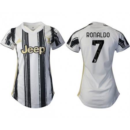Women's Juventus #7 Cristiano Ronaldo Home Soccer Club Jersey