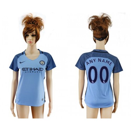 Women's Manchester City Personalized Home Soccer Club Jersey