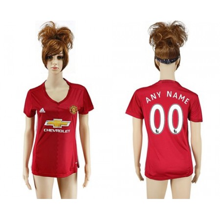 Women's Manchester United Personalized Home Soccer Club Jersey