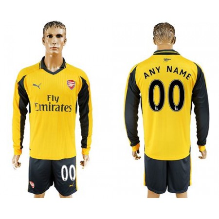 Arsenal Personalized Away Long Sleeves Soccer Club Jersey