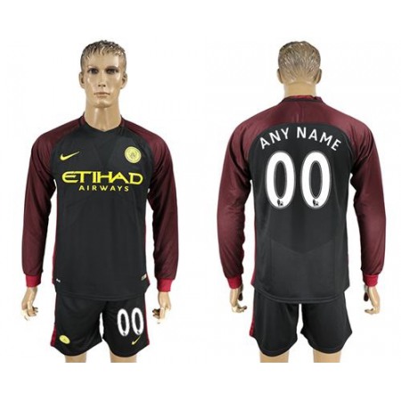 Manchester City Personalized Away Long Sleeves Soccer Club Jersey