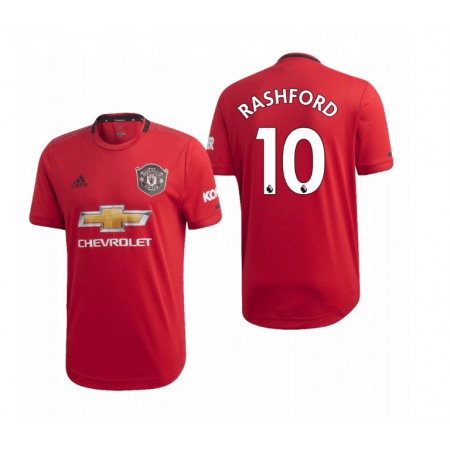 Men's Manchester United #10 Marcus Rashford Red 2019 Soccer Club Home Jersey