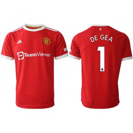 Men's Manchester United #1 David de Gea Red Home Soccer Jersey