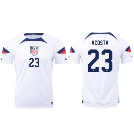 Men's United States #23 Kellyn Acosta White Home Jersey
