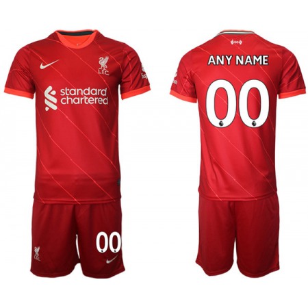 Men's Liverpool Custom 2021/22 Red Home Jersey Suit