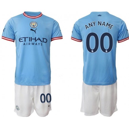 Men's Manchester City Custom Sky Blue 2022/23 Home Jersey Suit