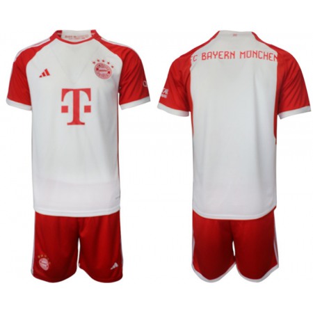 Men's Bayern Munich Custom 2023/24 White/Red Home Soccer Jersey Suit