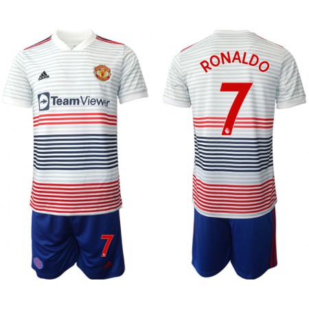 Men's Manchester United #7 Ranoldo 22/23 White Away Soccer Jersey Suit