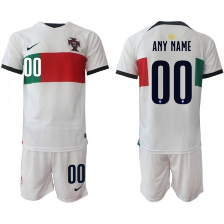 Men's Portugal Custom White Away Soccer Jersey Suit