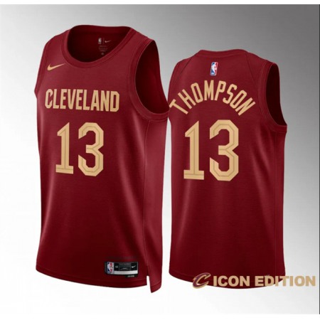 Men's Cleveland Cavaliers #13 Tristan Thompson Wine Icon Edition Stitched Jersey