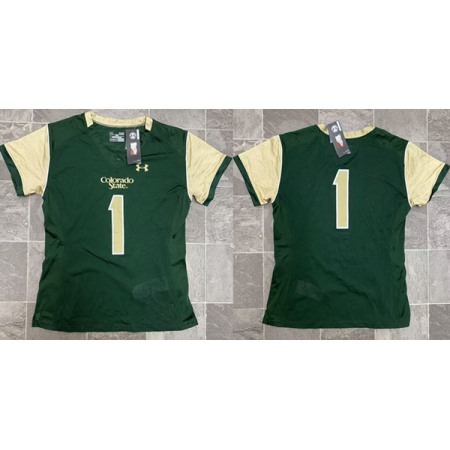 Men's Colorado State CSU Rams Active Player Custom Green Stitched Football Jersey