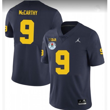 Men's Michigan Wolverines ACTIVE PLAYER Custom With Rose Bowl Patch Vapor Stitched Jersey