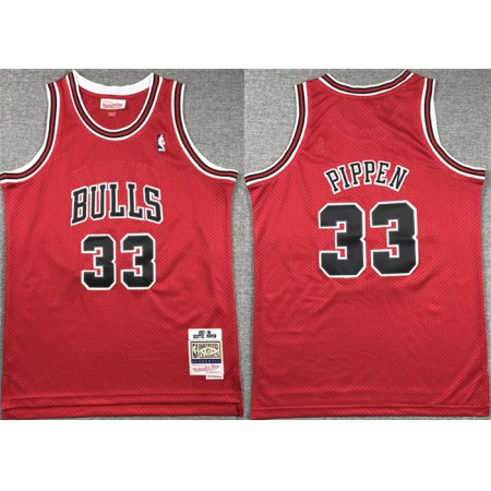 Youth Chicago Bulls #33 Scottie Pippen Red Stitched Basketball Jersey