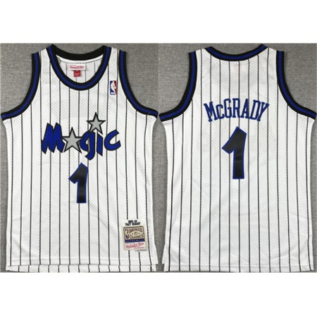 Youth Orlando Magic #1 Tracy McGrady White Stitched Jersey