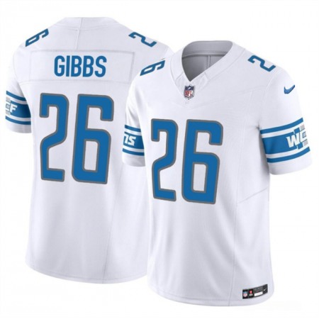 Men's Detroit Lions #26 Jahmyr Gibbs White 2023 F.U.S.E. Vapor Untouchable Limited Stitched Football Jersey