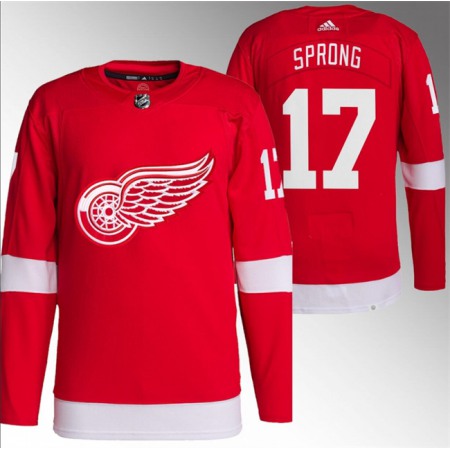 Men's Detroit Red Wings #17 Daniel Sprong Red Stitched Jersey