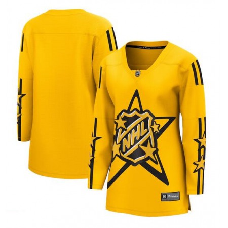 Women's All-Star Game 2024 Yellow Breakaway Stitched Hockey Jersey