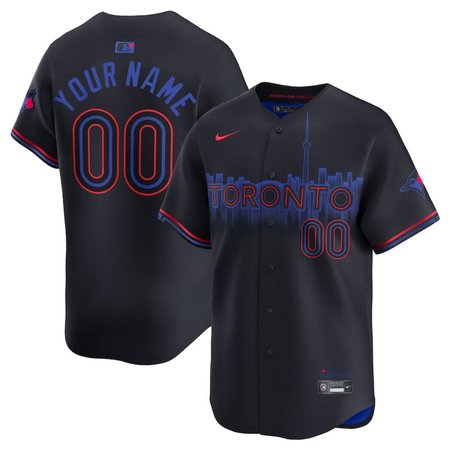 Men's Toronto Blue Jays Active Player Custom Black 2024 City Connect Limited Stitched Baseball Jersey