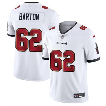 Men's Tampa Bay Buccaneers #62 Graham Barton White 2024 Draft Vapor Limited Stitched Jersey