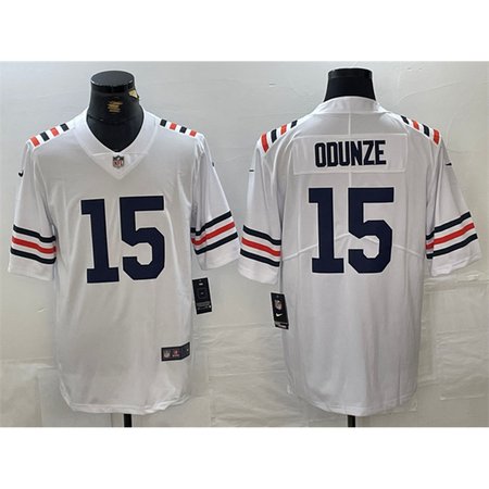 Men's Chicago Bears #15 Rome Odunze White 2024 Draft Vapor Stitched Football Jersey