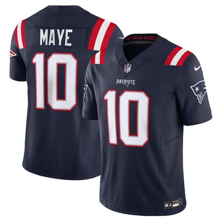 Youth New England Patriots #10 Drake Maye Navy 2024 Draft F.U.S.E Vapor Limited Stitched Football Jersey