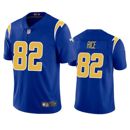 Youth Los Angeles Chargers #82 Brenden Rice Royal 2024 Draft Vapor Limited Stitched Football Jersey