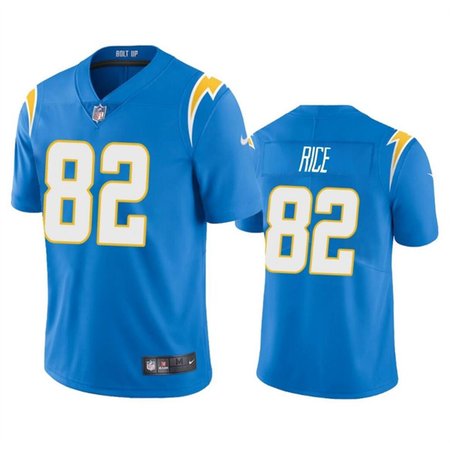 Men's Los Angeles Chargers #82 Brenden Rice Light Blue 2024 Draft Vapor Limited Stitched Football Jersey