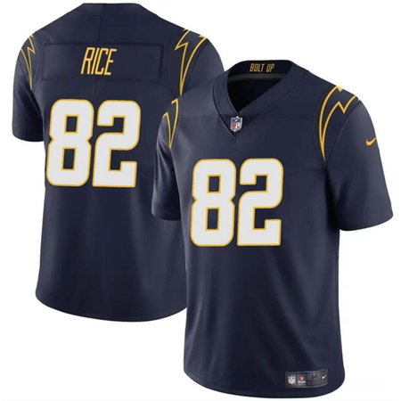 Youth Los Angeles Chargers #82 Brenden Rice Navy 2024 Draft Vapor Limited Stitched Football Jersey