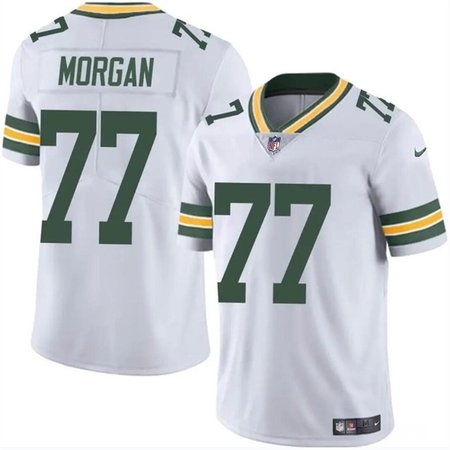 Youth Green Bay Packers #77 Jordan Morgan White 2024 Draft Vapor Untouchable Stitched Jersey