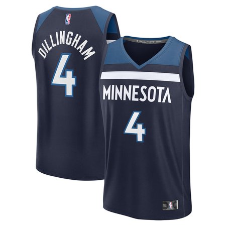 Men's Minnesota Timberwolves Rob Dillingham Fanatics Navy 2024 NBA Draft Fast Break Player Jersey - Icon Edition