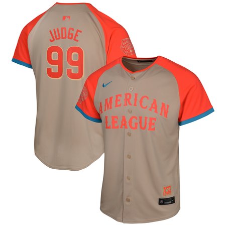 Youth American League Aaron Judge Nike Cream 2024 MLB All-Star Game Limited Player Jersey