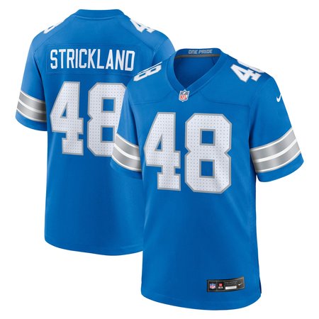 Men's Detroit Lions Loren Strickland Nike Blue Game Jersey