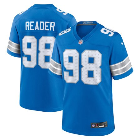 Men's Detroit Lions D.J. Reader Nike Blue Team Game Jersey