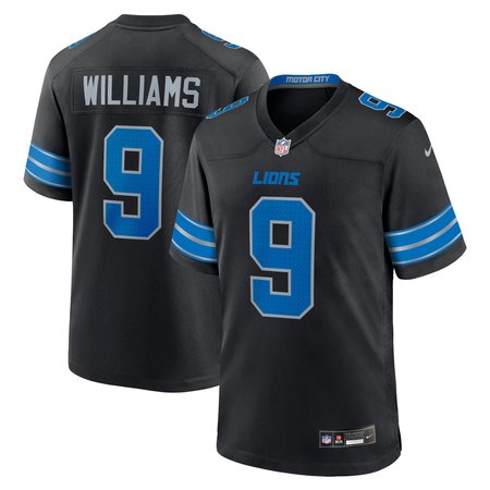 Men's Detroit Lions Jameson Williams Nike Black 2nd Alternate Game Jersey