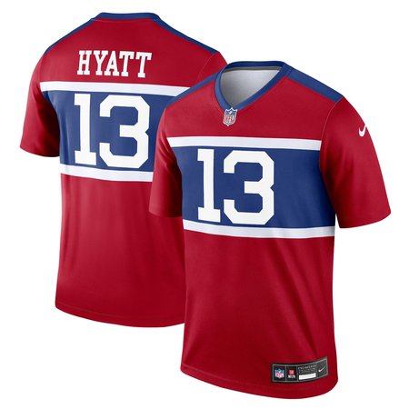 Men's New York Giants Jalin Hyatt Nike Century Red Alternate Legend Player Jersey