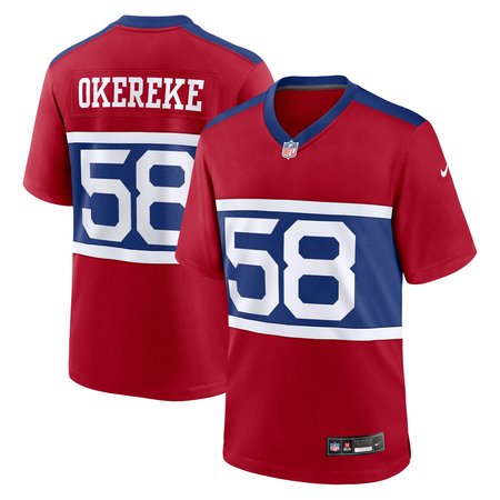 Men's New York Giants Bobby Okereke Nike Century Red Alternate Player Game Jersey