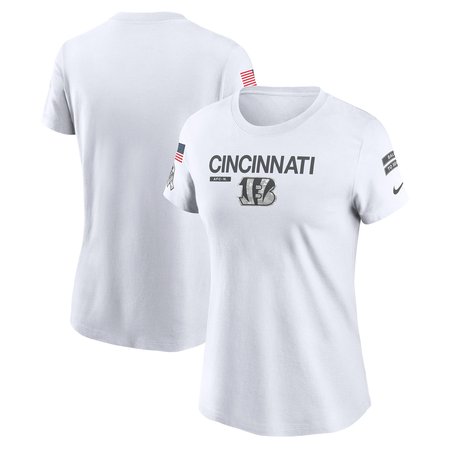 Women's Cincinnati Bengals Nike White 2024 Salute To Service Legend Performance T-Shirt