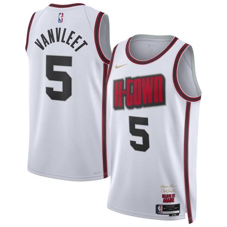 Unisex Houston Rockets Fred VanVleet Nike White 2024/25 Swingman Player Jersey - City Edition