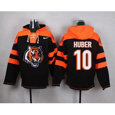 Nike Bengals #10 Kevin Huber Black Player Pullover NFL Hoodie