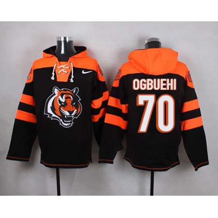 Nike Bengals #70 Cedric Ogbuehi Black Player Pullover NFL Hoodie