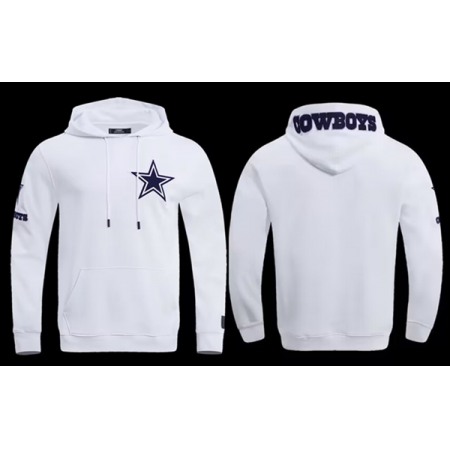 Men's Dallas Cowboys White Pullover Hoodie