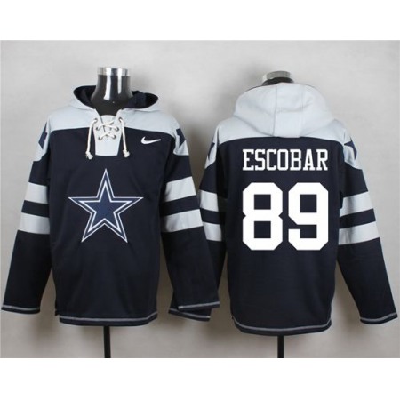 Nike Cowboys #89 Gavin Escobar Navy Blue Player Pullover NFL Hoodie