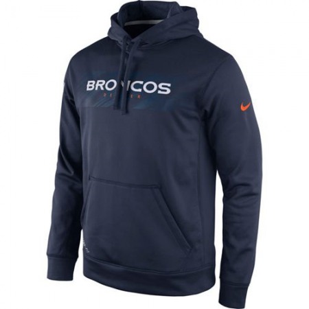 Denver Broncos Nike KO Speed Wordmark Performance Hoodie Navy Blue