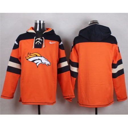 Nike Broncos Blank Orange Player Pullover NFL Hoodie