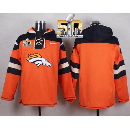 Nike Broncos Blank Orange Super Bowl 50 Player Pullover NFL Hoodie