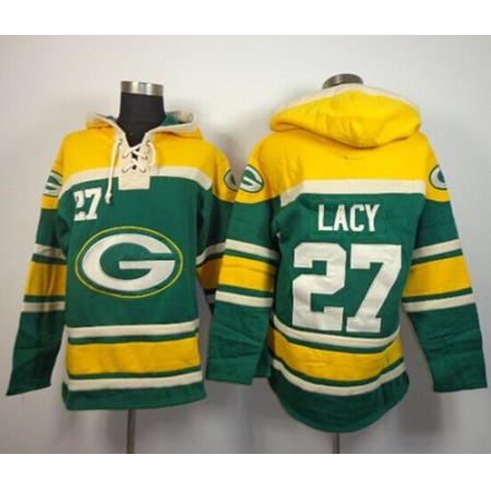 Nike Packers #27 Eddie Lacy Green Sawyer Hoodie Sweatshirt NFL Hoodie
