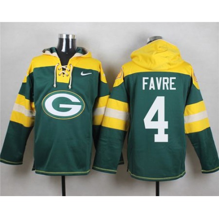 Nike Packers #4 Brett Favre Green Player Pullover NFL Hoodie