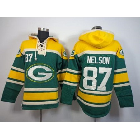 Nike Packers #87 Jordy Nelson Green Sawyer Hoodie Sweatshirt NFL Hoodie