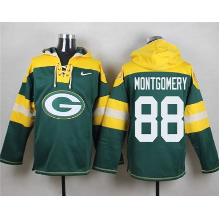 Nike Packers #88 Ty Montgomery Green Player Pullover NFL Hoodie